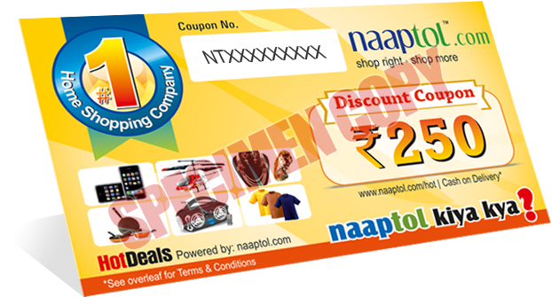 Naaptol discount coupons